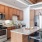 a kitchen with a granite island